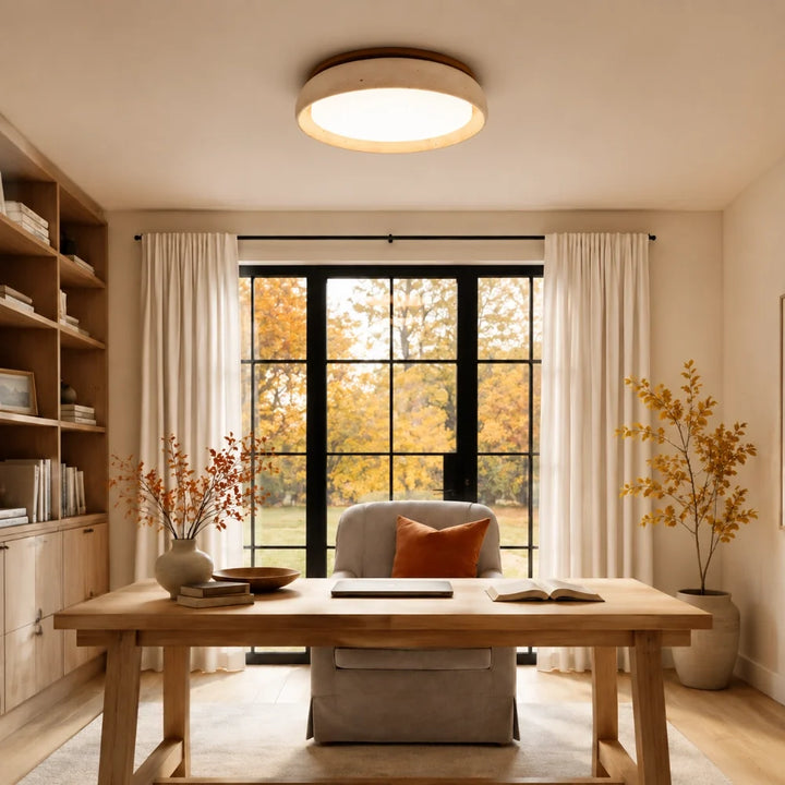 Modern Scandinavian Travertine Ceiling Light