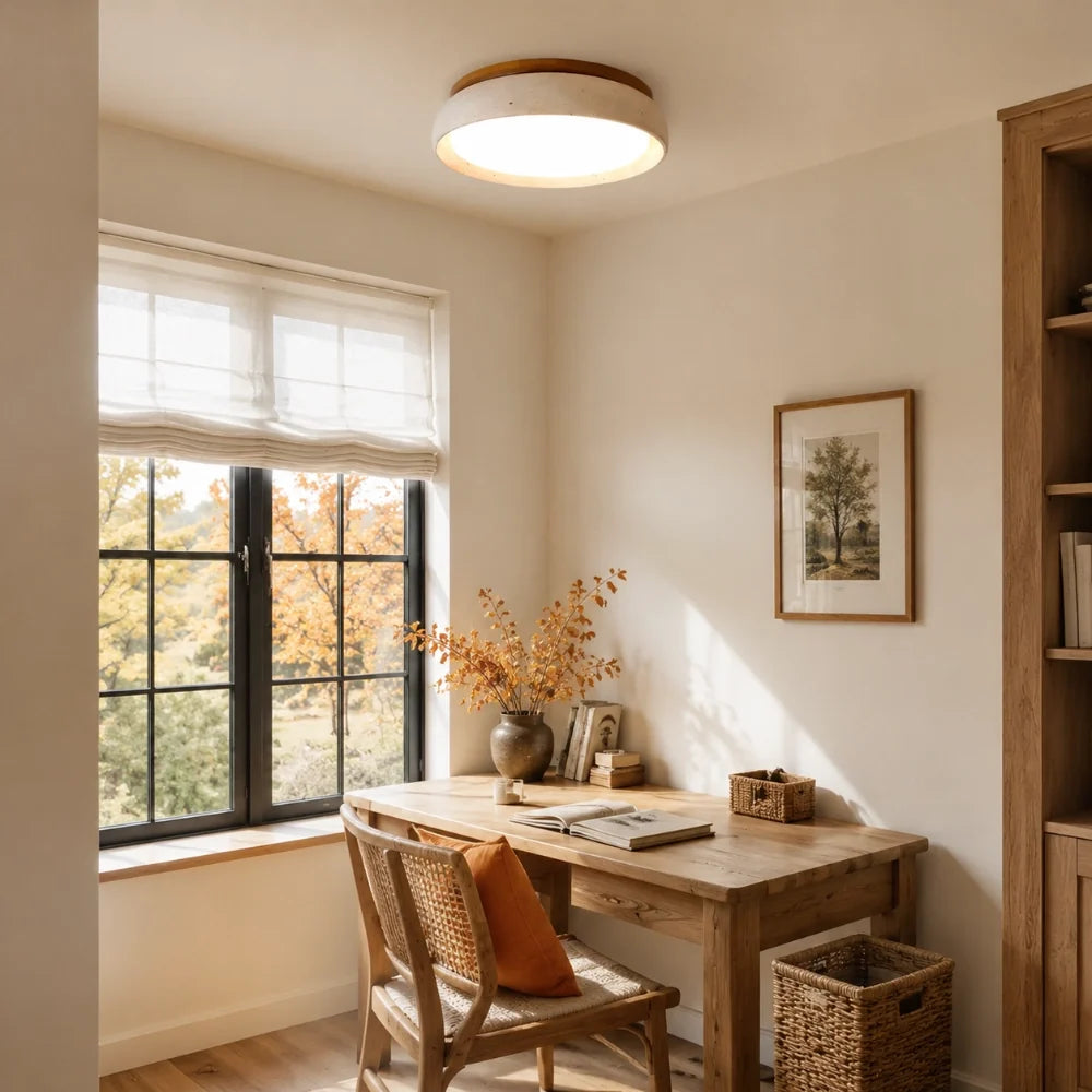 Modern Scandinavian Travertine Ceiling Light