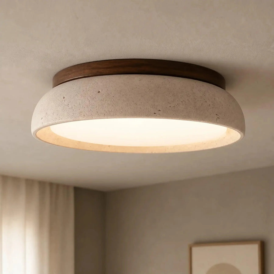 Modern Scandinavian Travertine Ceiling Light