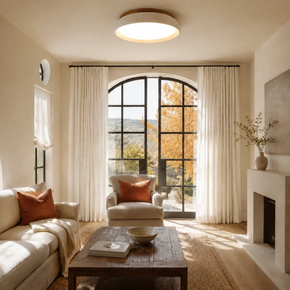 Modern Scandinavian Travertine Ceiling Light