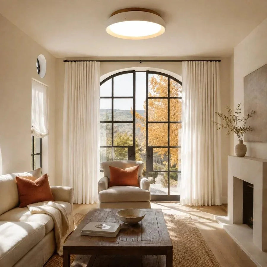 Modern Scandinavian Travertine Ceiling Light