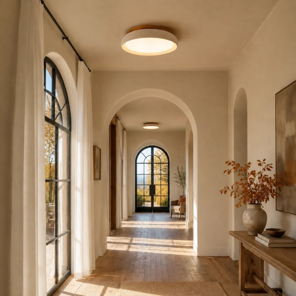 Modern Scandinavian Travertine Ceiling Light