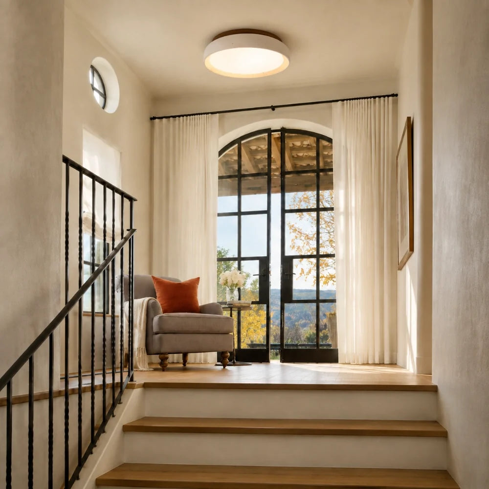 Modern Scandinavian Travertine Ceiling Light