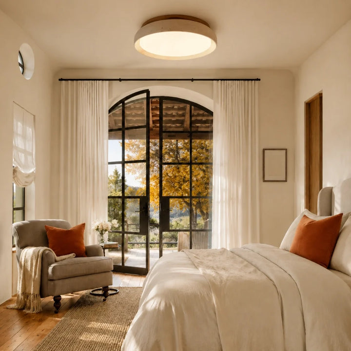 Modern Scandinavian Travertine Ceiling Light