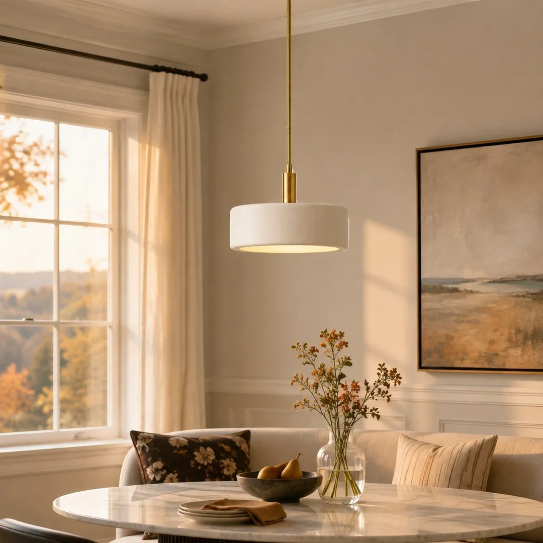 Modern White Porcelain Pendant Light