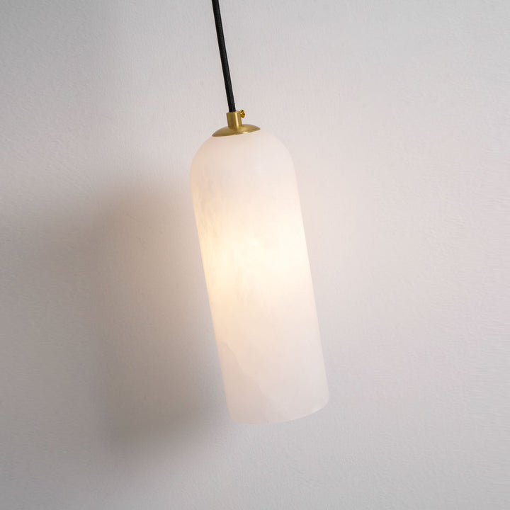 Plug-in Alabaster Wall Light | Braided Cord, E14