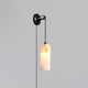 Plug-in Alabaster Wall Light | Braided Cord, E14
