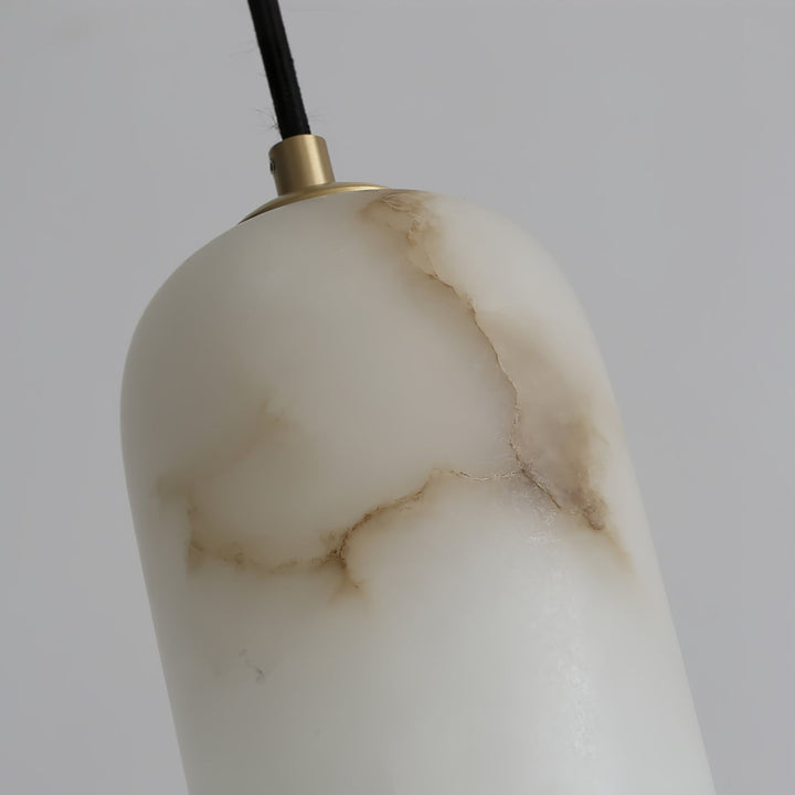 Plug-in Alabaster Wall Light | Braided Cord, E14