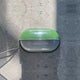 Oval Bulkhead Outdoor Wall Light | Black or Green, Ribbed Glass