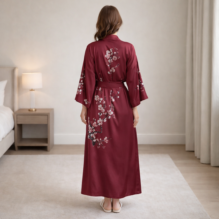 Women Satin Kimono Robe image 3