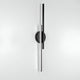 Offset Twin-Bar LED Wall Light | Black or White, 55 cm