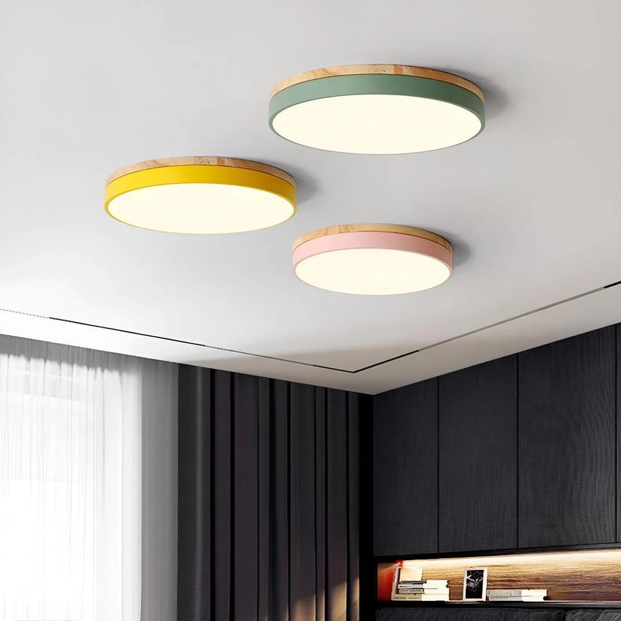 Nordic Round Flush Ceiling Light LED Light With Acrylic Diffuser, view 2