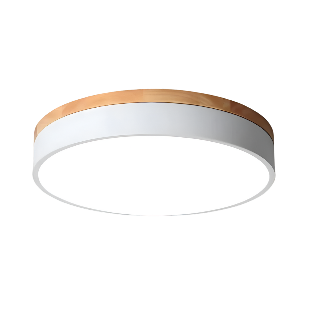 Nordic Round Flush Ceiling Light LED Light With Acrylic Diffuser in White