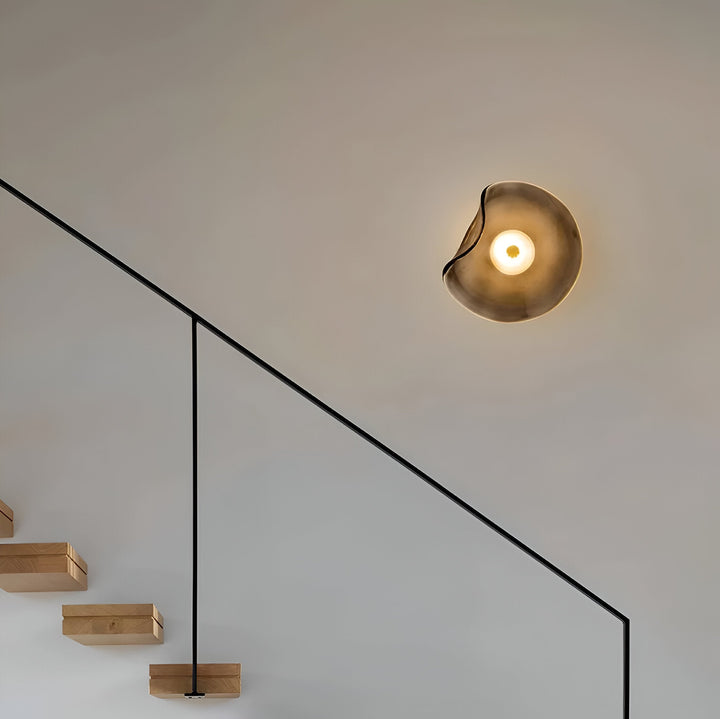 Wavy Glass Wall Light | Sculptural Disc, Four Colours