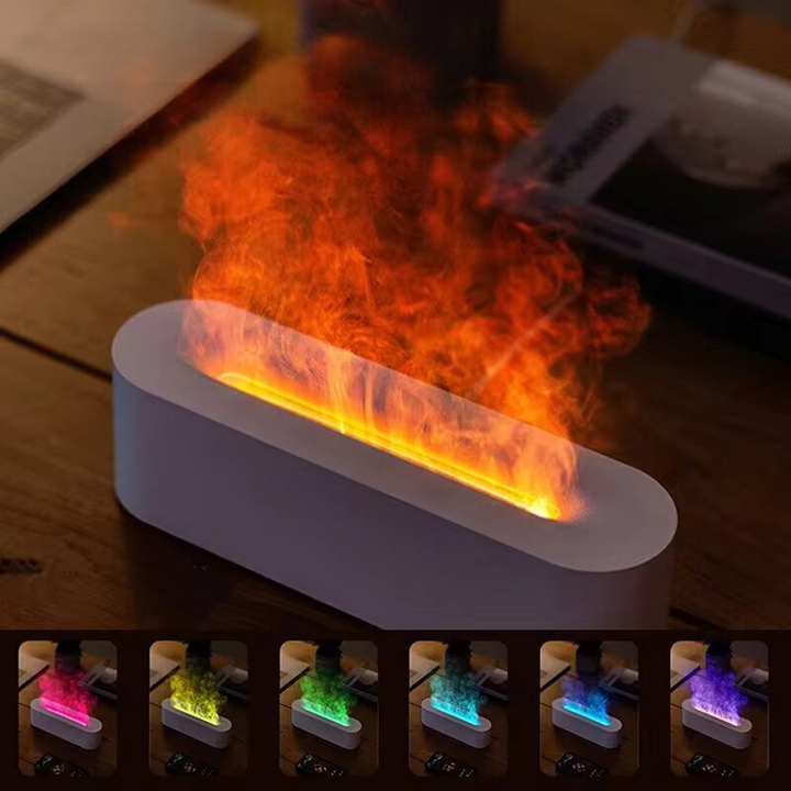 Flame Effect Mist Humidifier Lamp