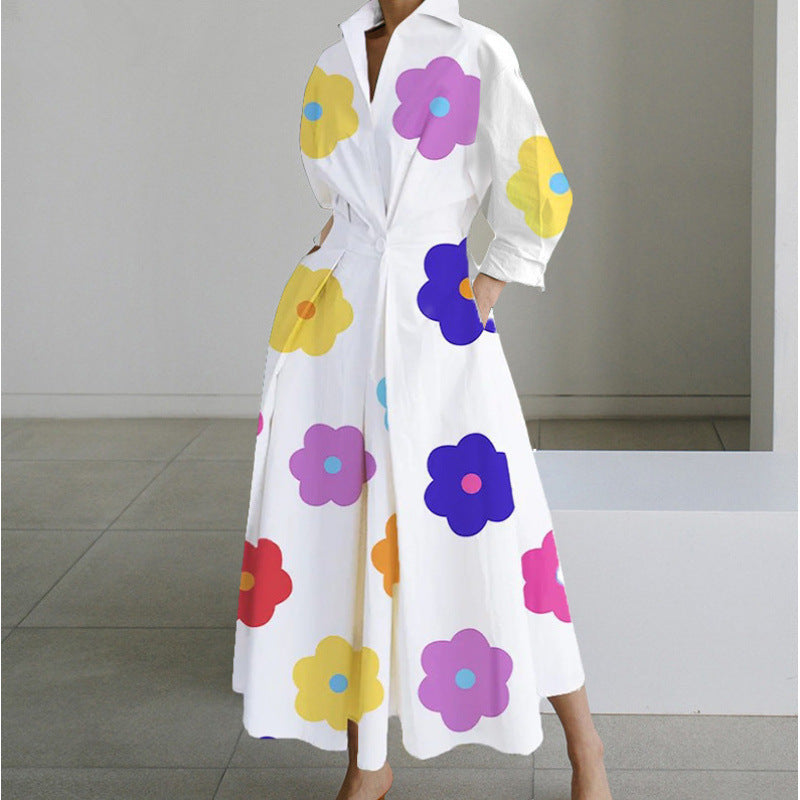 Women's Collared Wrap Maxi Summer Dress – image 12
