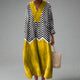 Women's Geometric V-Neck Summer Dress – image 1