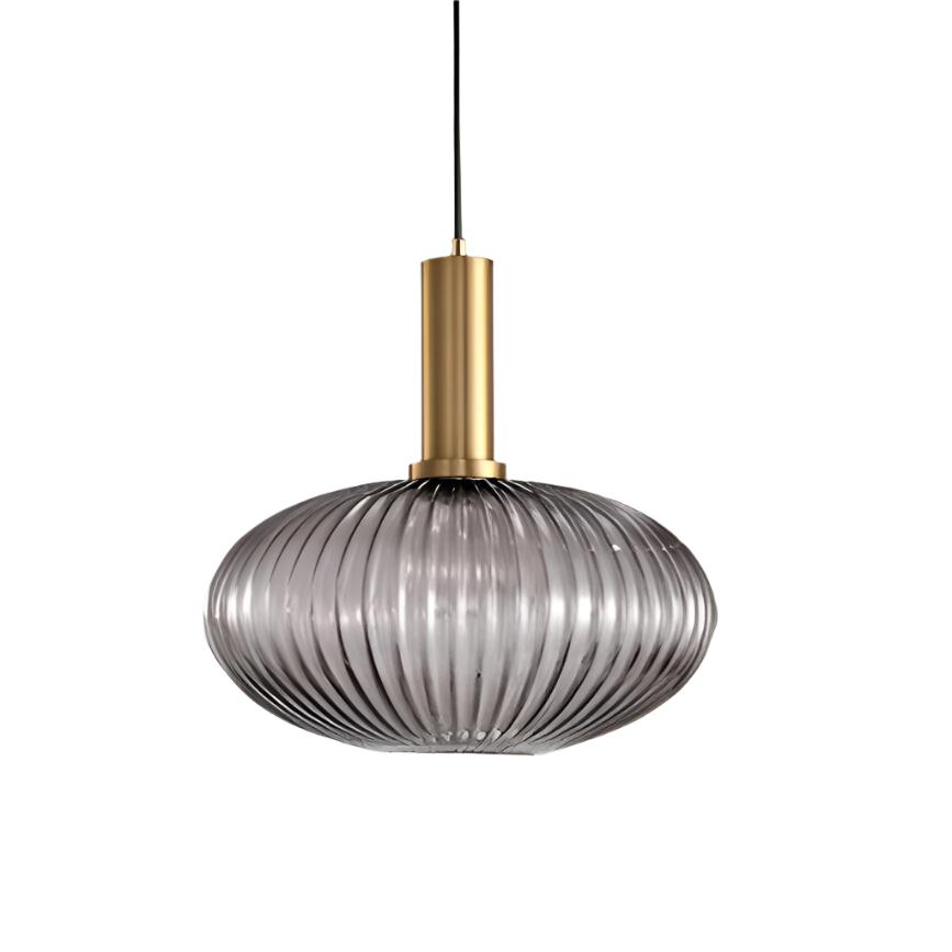Ribbed Glass Pendant Light | Cylinder, Bottle or Drum Shade