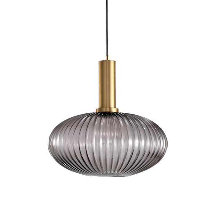 Ribbed Glass Pendant Light | Cylinder, Bottle or Drum Shade