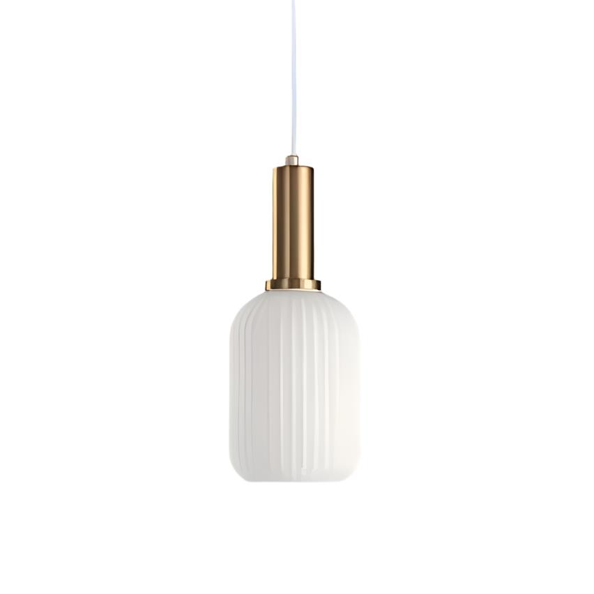 Ribbed Glass Pendant Light | Cylinder, Bottle or Drum Shade