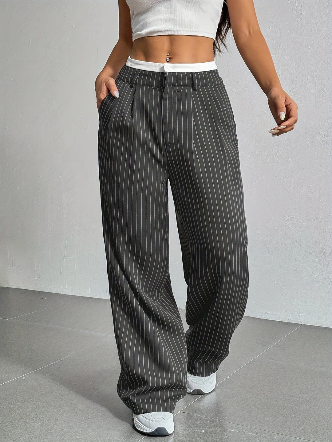 Women's Striped Everyday Trousers – image 4