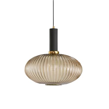 Ribbed Glass Pendant Light | Cylinder, Bottle or Drum Shade