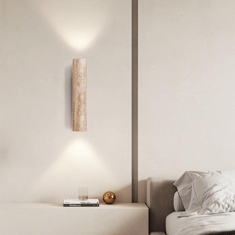 Japandi Travertine Wall Light LED Light With Up And Down Glow