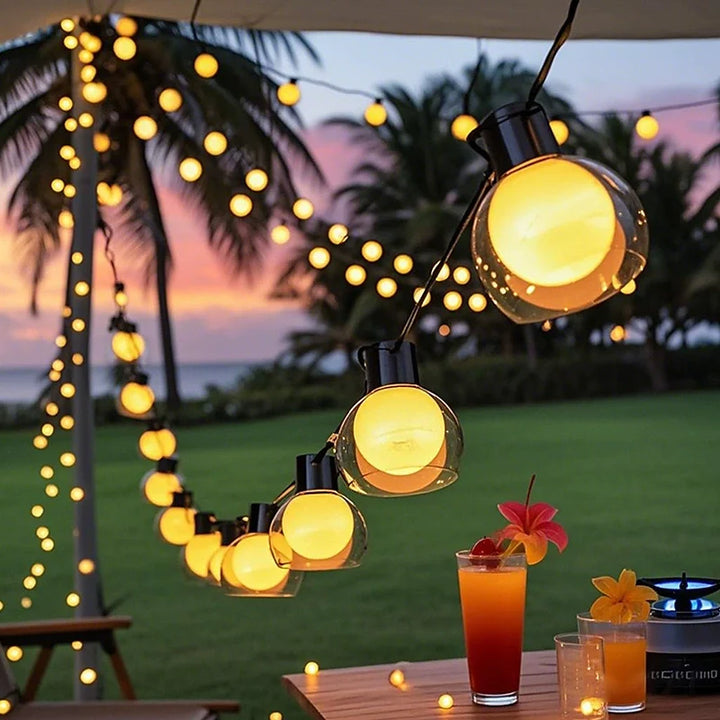 Solar Powered Festoon String Lights