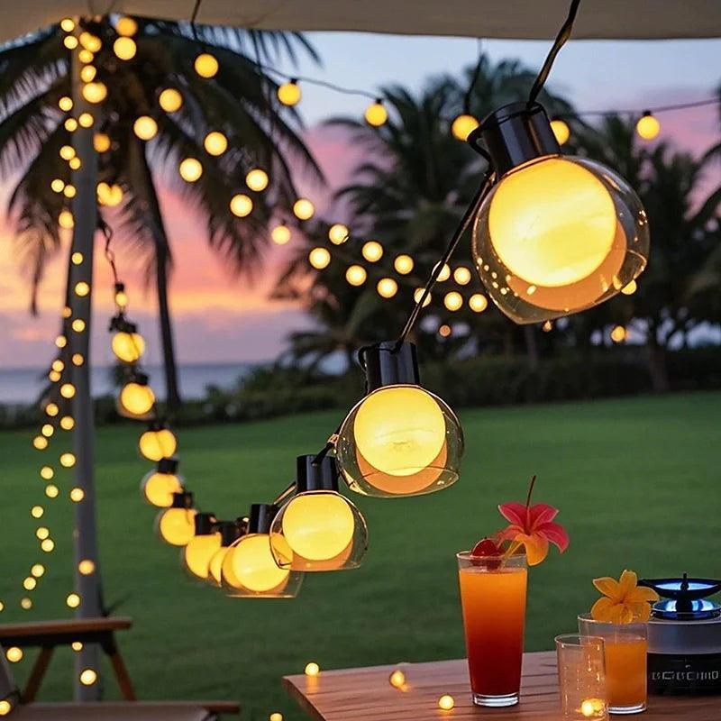 Solar Powered Festoon String Lights