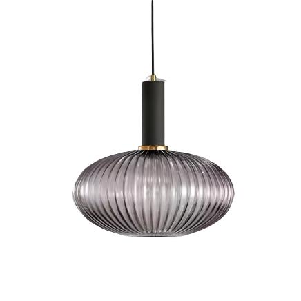 Ribbed Glass Pendant Light | Cylinder, Bottle or Drum Shade