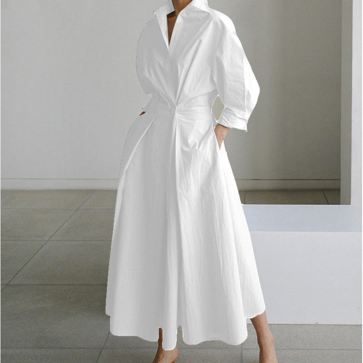 Women's Collared Wrap Maxi Summer Dress – image 1