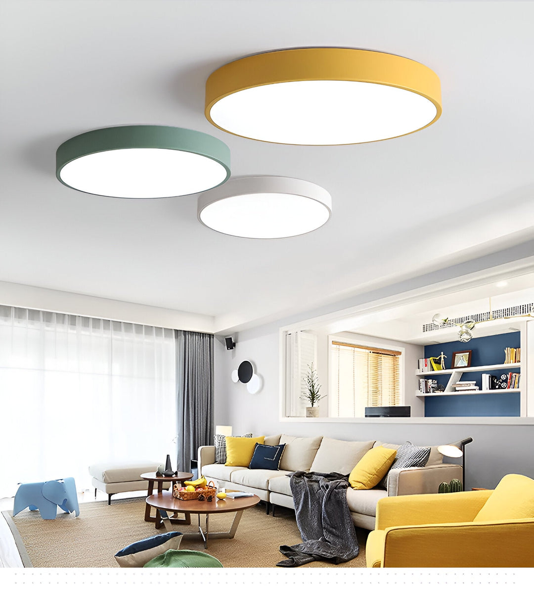 Low-Profile Round LED Ceiling Light With Minimal Frame