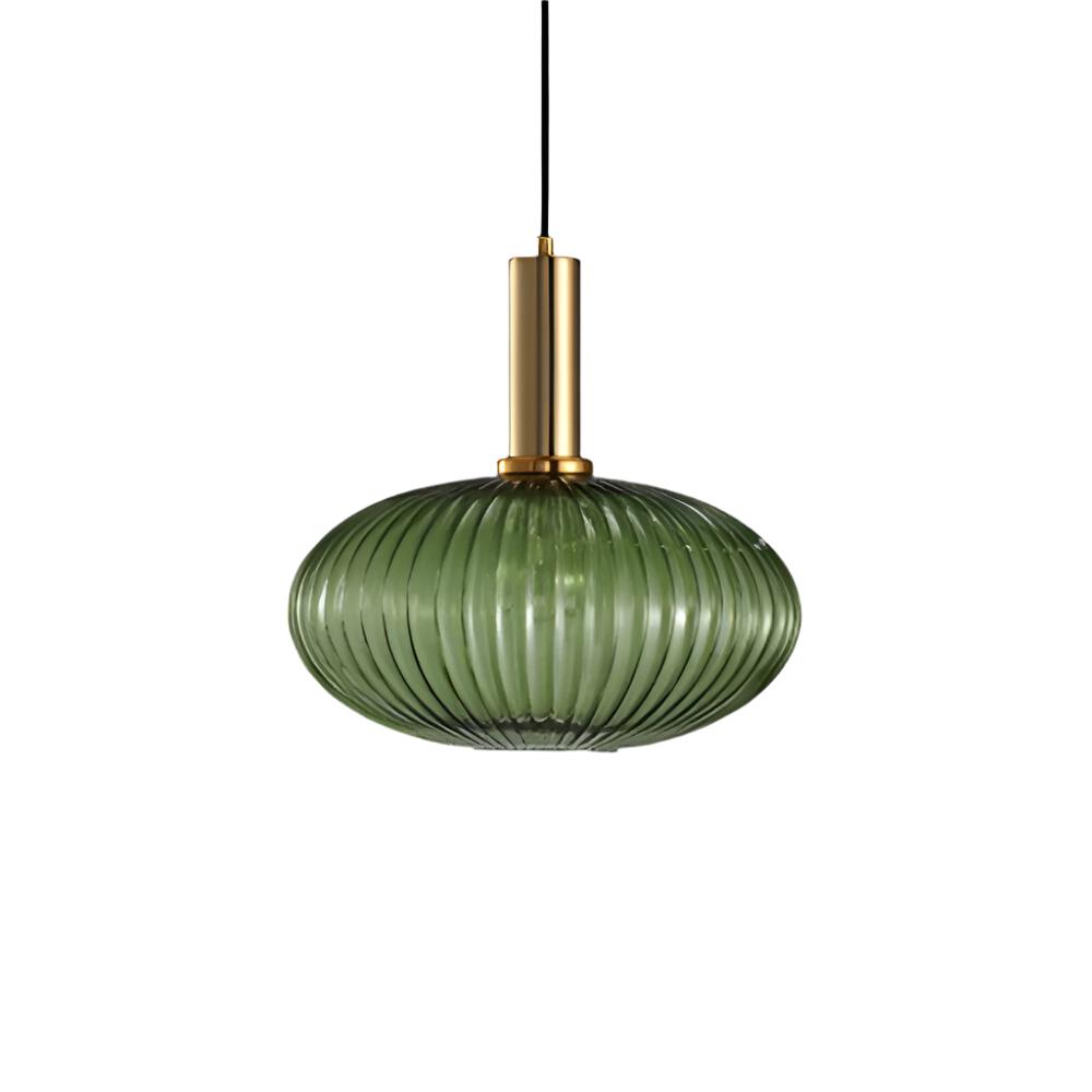 Ribbed Glass Pendant Light | Cylinder, Bottle or Drum Shade