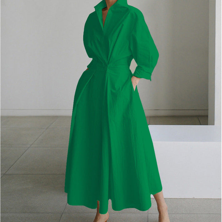 Women's Collared Wrap Maxi Summer Dress – image 4