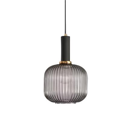 Ribbed Glass Pendant Light | Cylinder, Bottle or Drum Shade