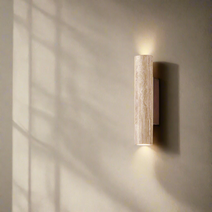 Japandi Travertine Wall Light LED Light With Up And Down Glow