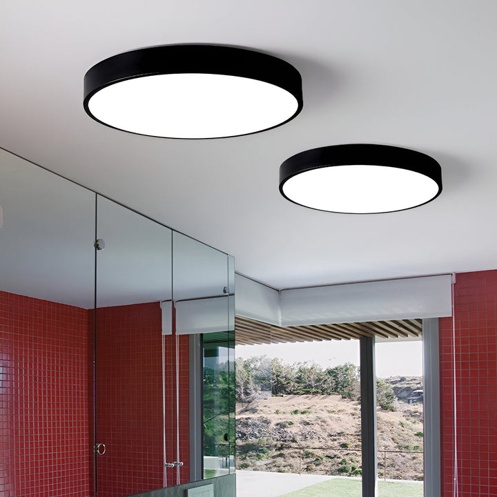 Low-Profile Round LED Ceiling Light With Minimal Frame