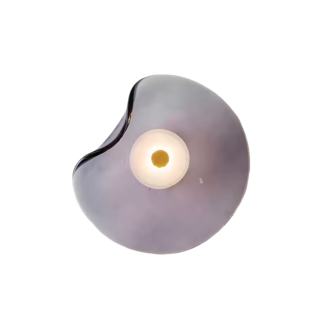 Wavy Glass Wall Light | Sculptural Disc, Four Colours