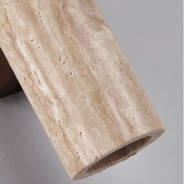 Japandi Travertine Wall Light LED Light With Up And Down Glow