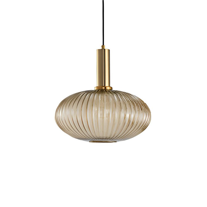 Ribbed Glass Pendant Light | Cylinder, Bottle or Drum Shade