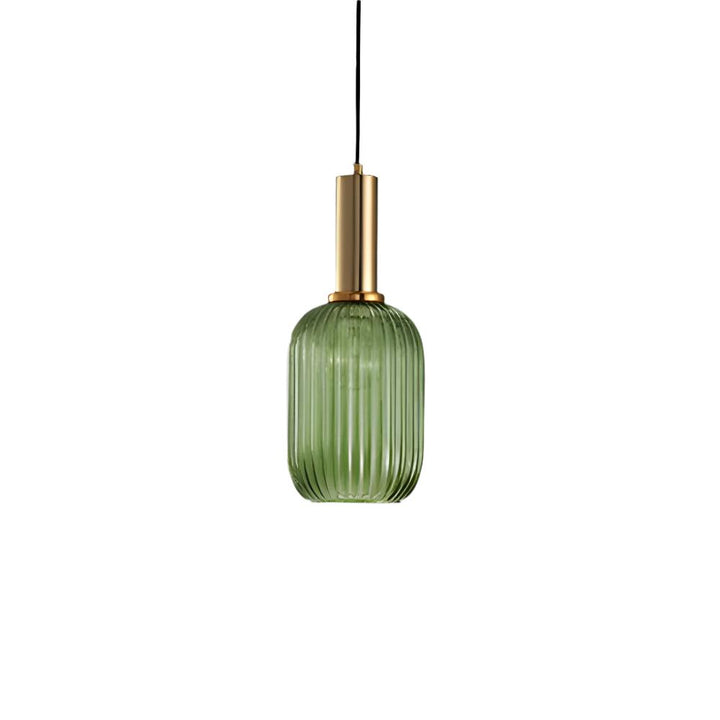 Ribbed Glass Pendant Light | Cylinder, Bottle or Drum Shade