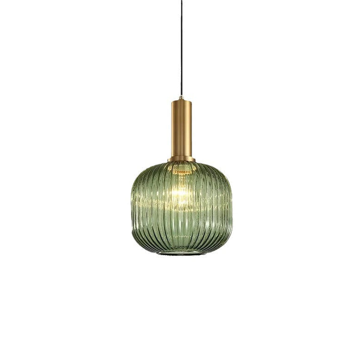 Ribbed Glass Pendant Light | Cylinder, Bottle or Drum Shade