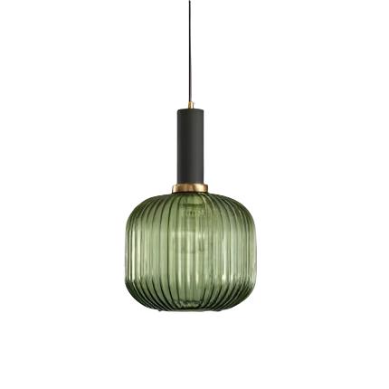 Ribbed Glass Pendant Light | Cylinder, Bottle or Drum Shade