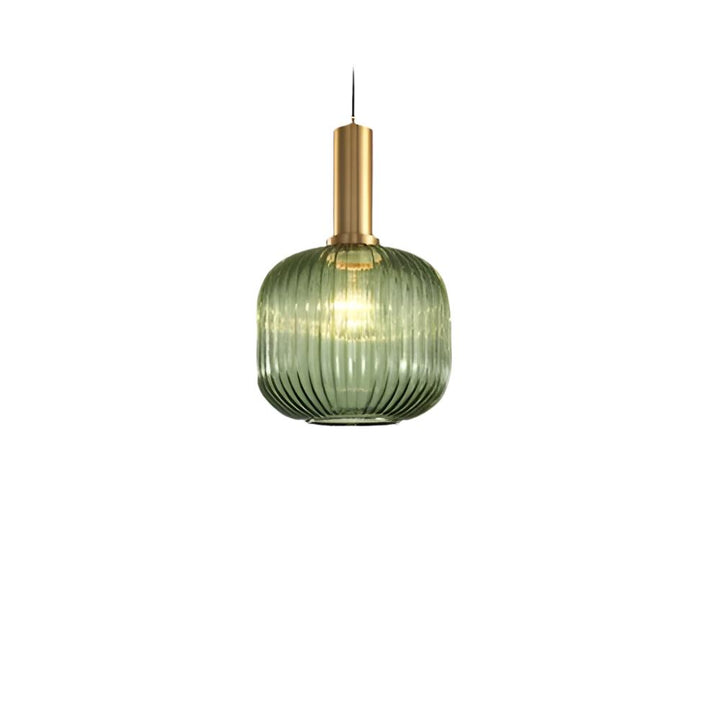Ribbed Glass Pendant Light | Cylinder, Bottle or Drum Shade