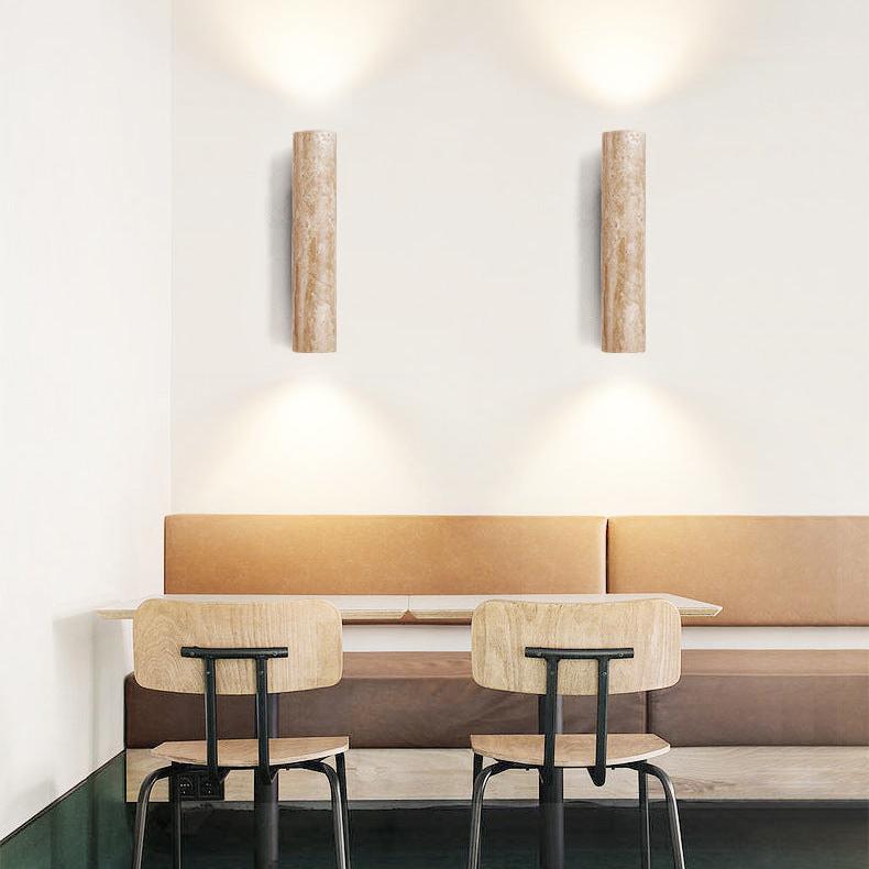 Japandi Travertine Wall Light LED Light With Up And Down Glow