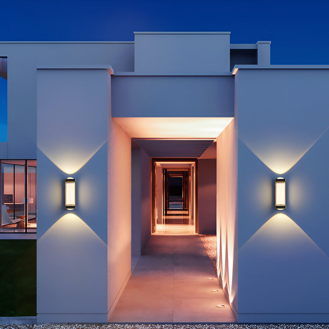 Nordic Minimalist Acrylic Rectangular Outdoor Wall Light LED Up-Down