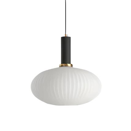 Ribbed Glass Pendant Light | Cylinder, Bottle or Drum Shade