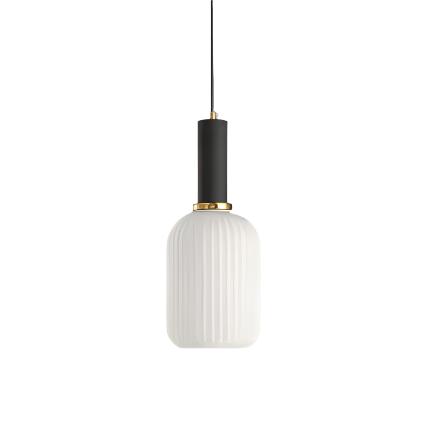 Ribbed Glass Pendant Light | Cylinder, Bottle or Drum Shade