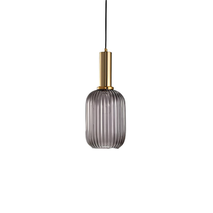 Ribbed Glass Pendant Light | Cylinder, Bottle or Drum Shade