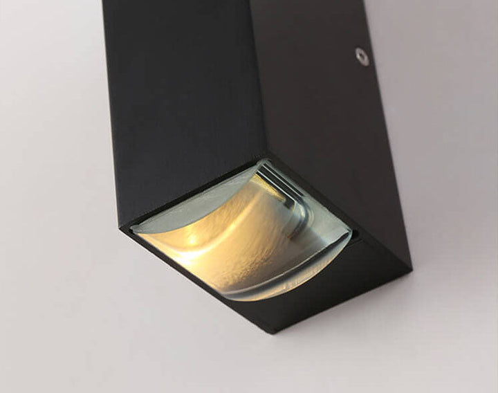 Modern Minimalist Aluminum Hardware Rectangular LED Outdoor Wall Sconce Lamp for Outdoor Patio